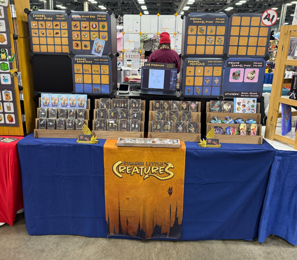 Strange Little Creatures Convention Setup.